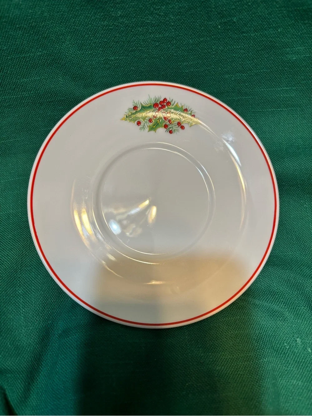 Vista Alegre Cup and Saucer with Holiday Horse Pulling Gifts Motif